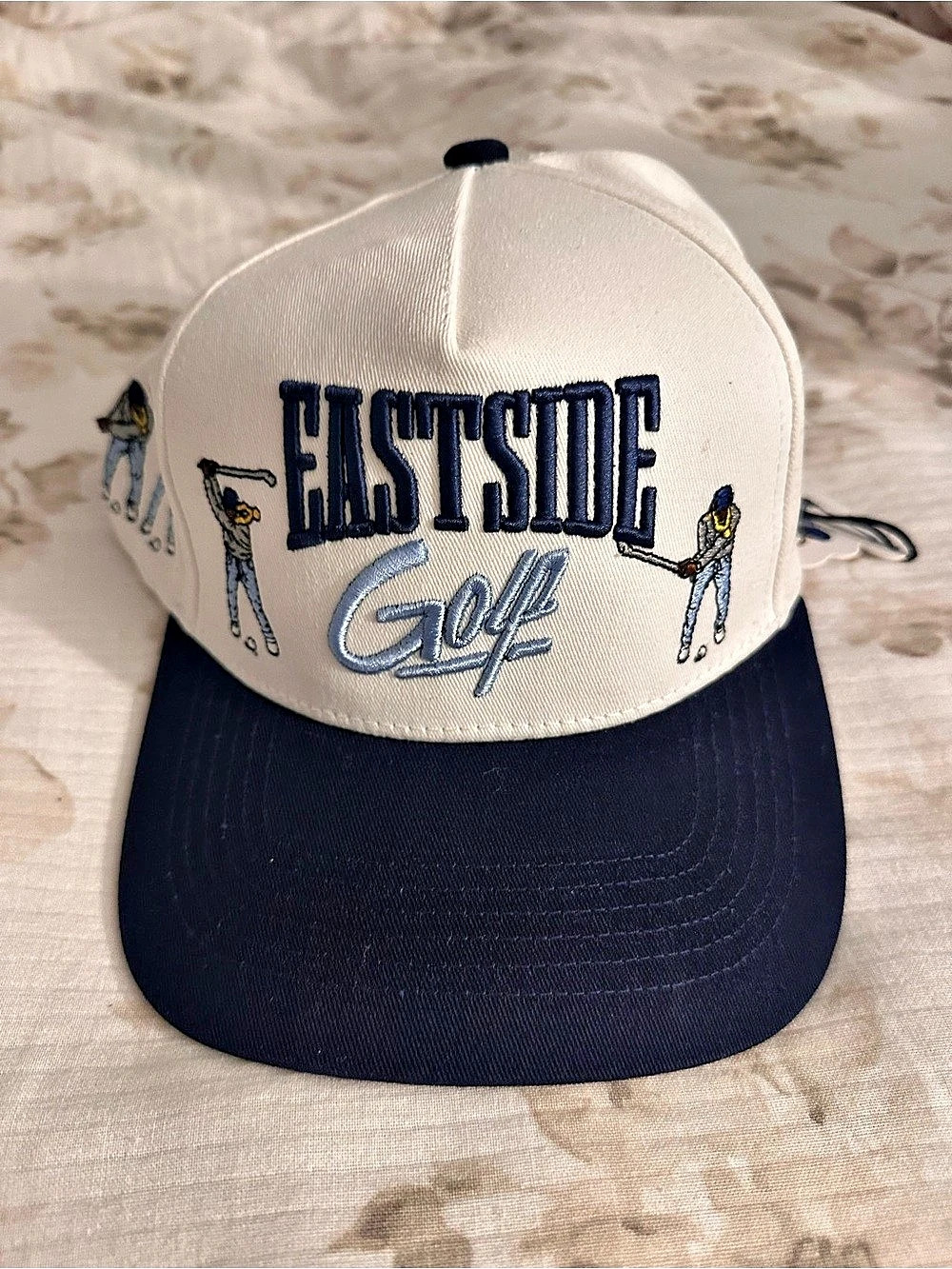 NWT Eastside Golf White/Navy Sequence Hat Rare
